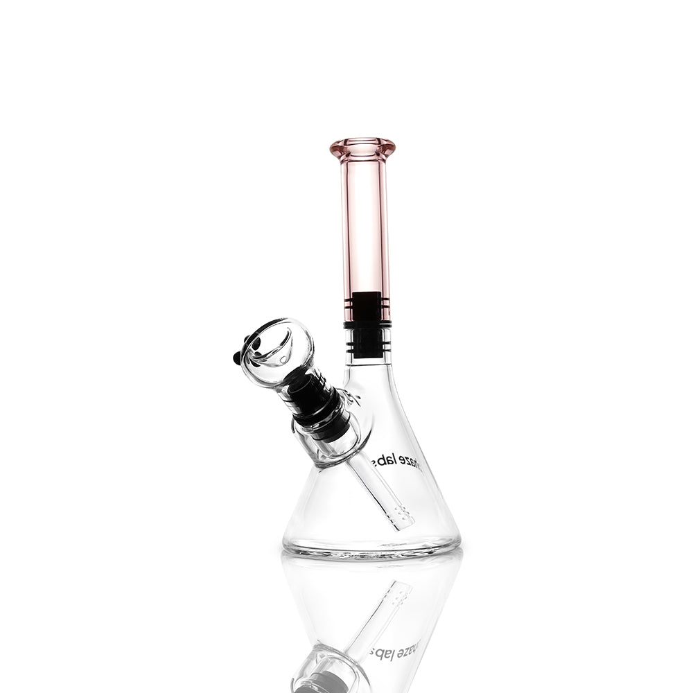 phaze labs modular magnetic bong with pink lemonade mouthpiece left angle