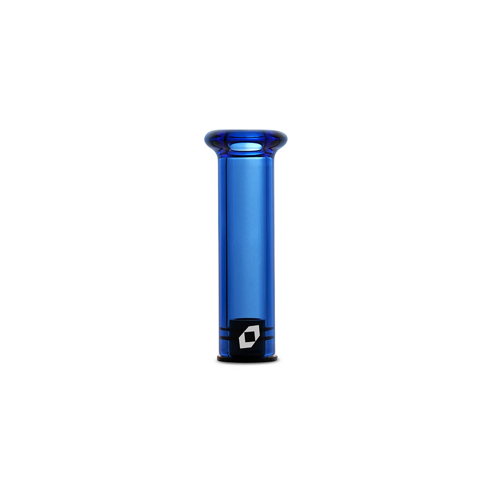 light cobalt colored borosilicate glass straight neck mouthpiece