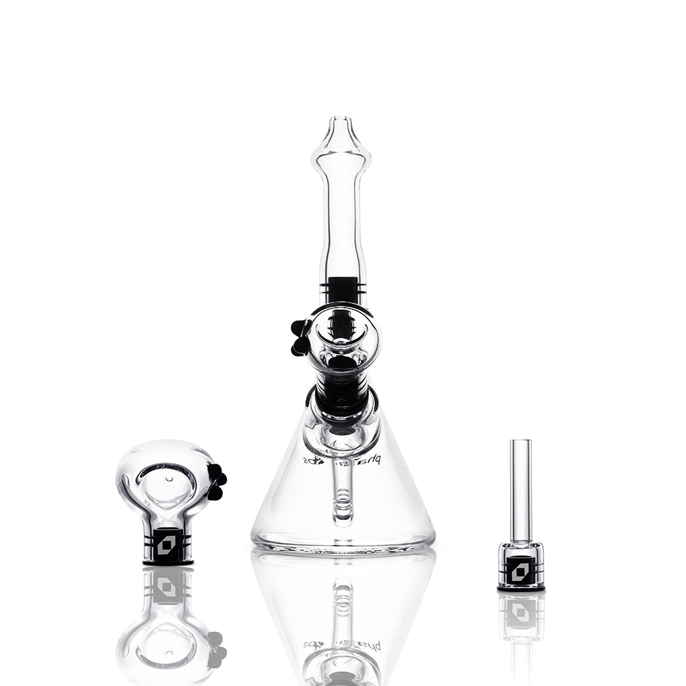 magnetic water pipe with hand pipe and quartz dab straw attachments