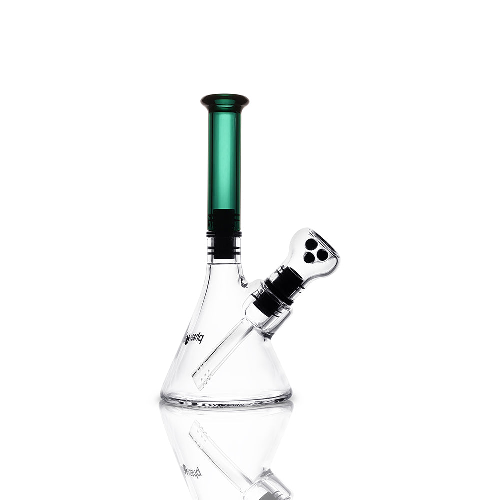 phaze labs modular magnetic bong with forest green mouthpiece right side