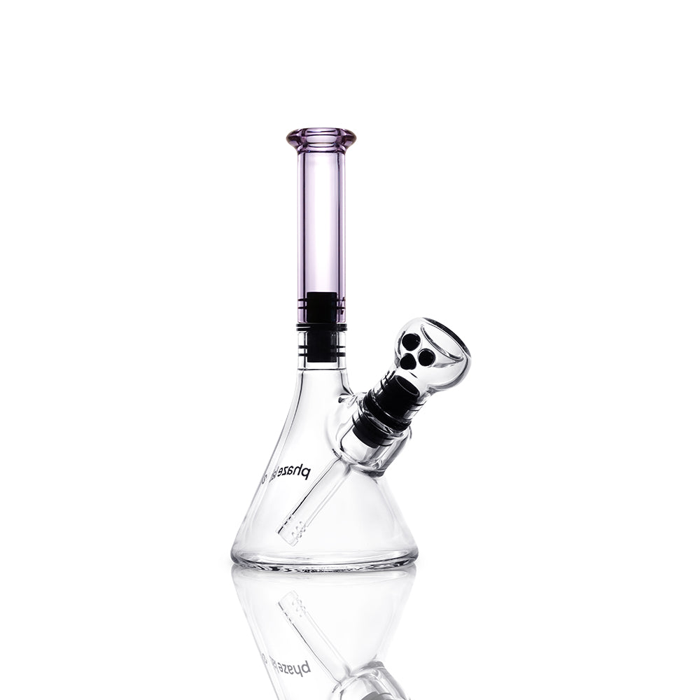 phaze labs modular magnetic bong with atomic purple mouthpiece right angle