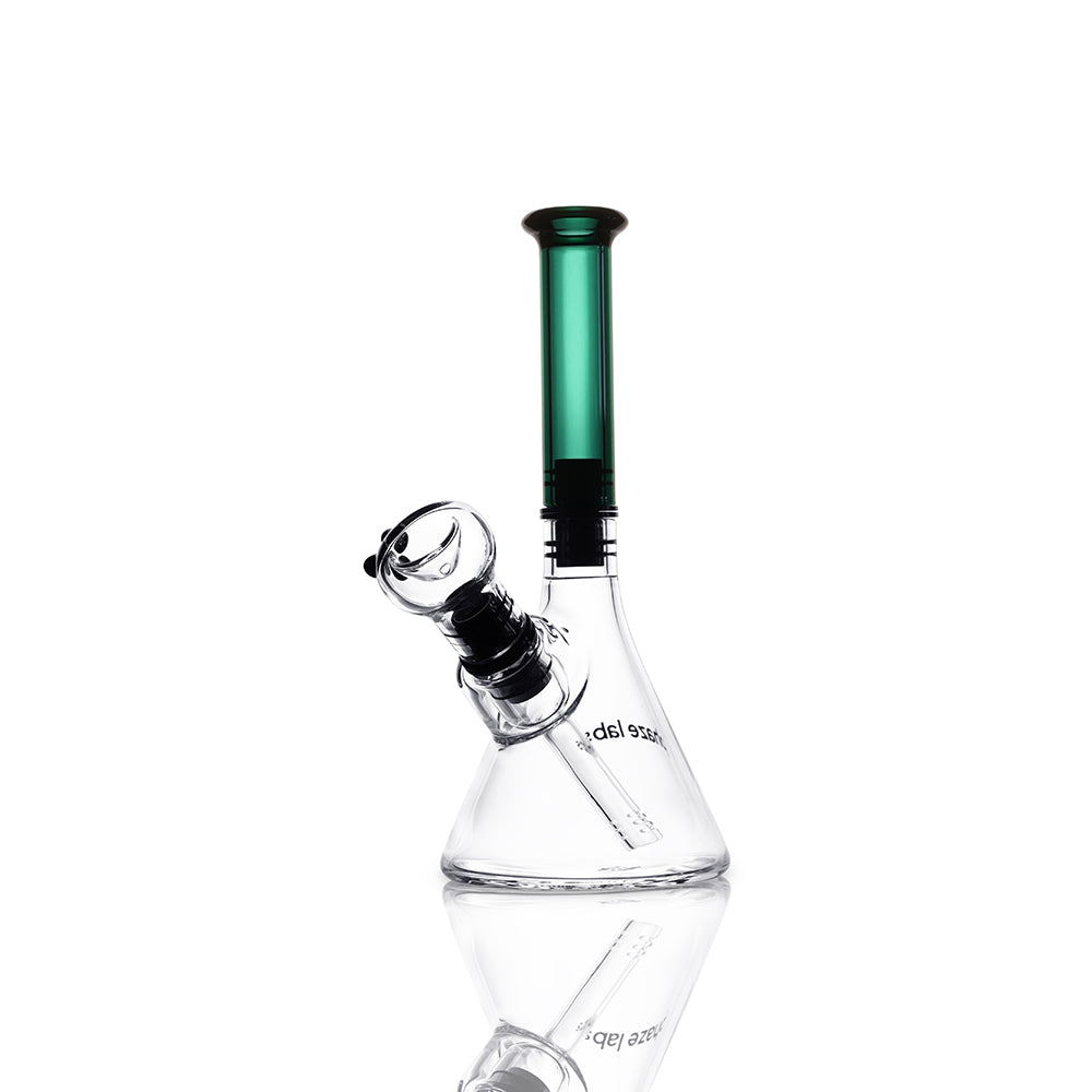 phaze labs modular magnetic bong with forest green mouthpiece left angle