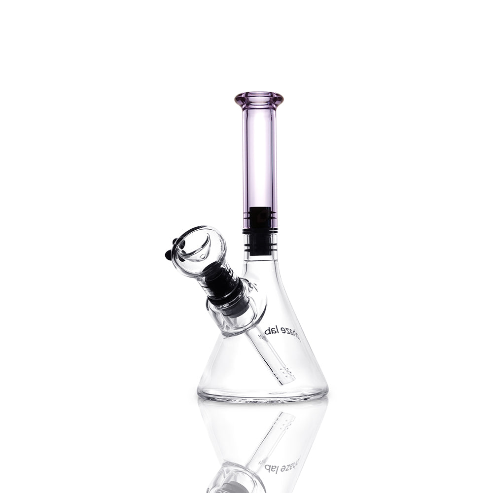 phaze labs modular magnetic bong with atomic purple mouthpiece left angle