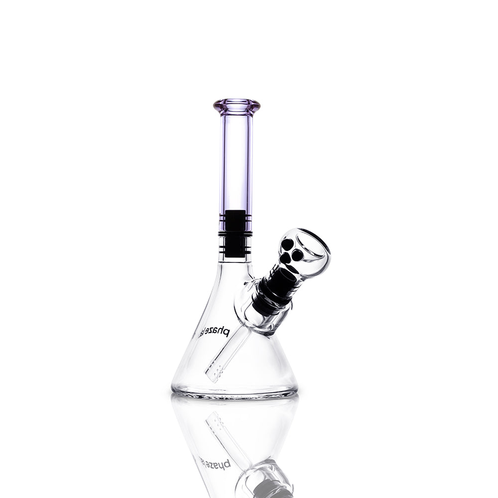 Magnetic Modular Bong With Atomic Purple Neck Mouthpiece