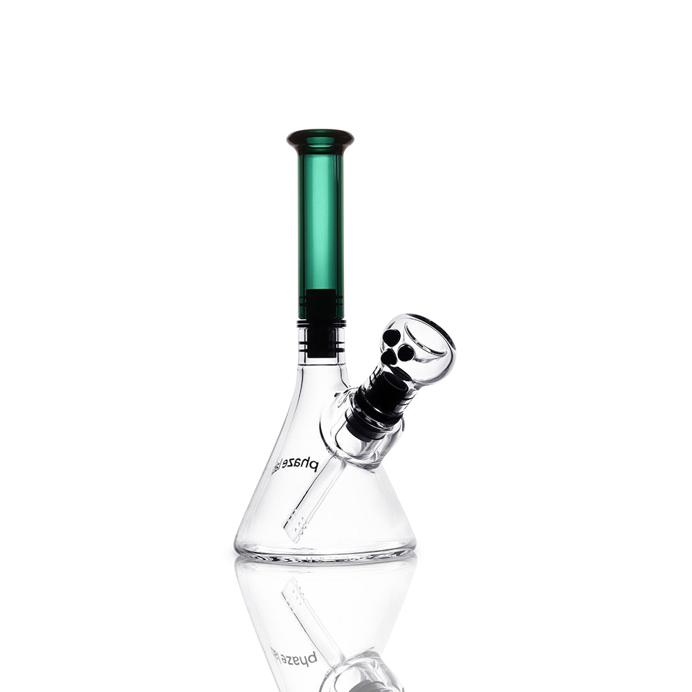 Magnetic Modular Bong With Forest Green Neck Mouthpiece
